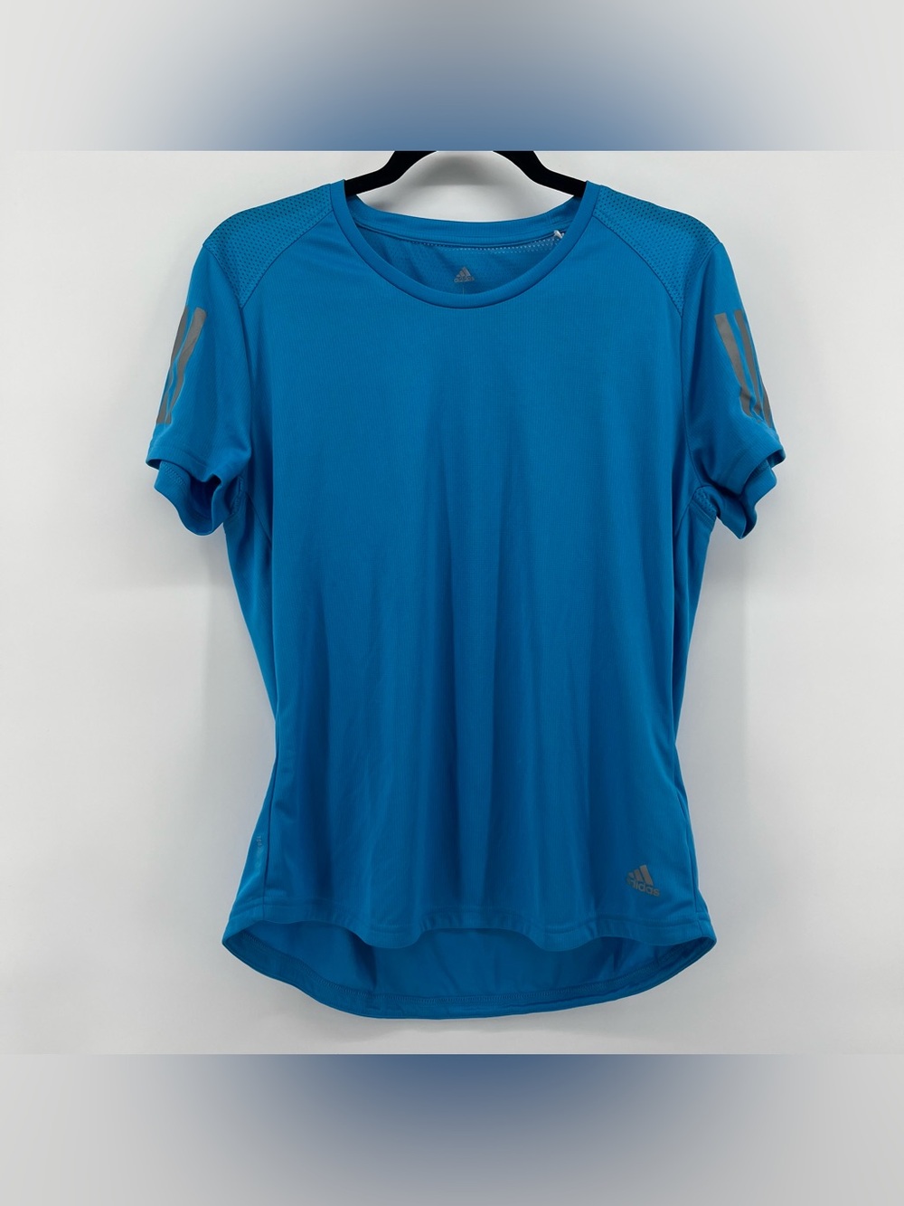 NWT Adidas Own The Run Tee Women's Size Large Blue Athletic Workout Activewear